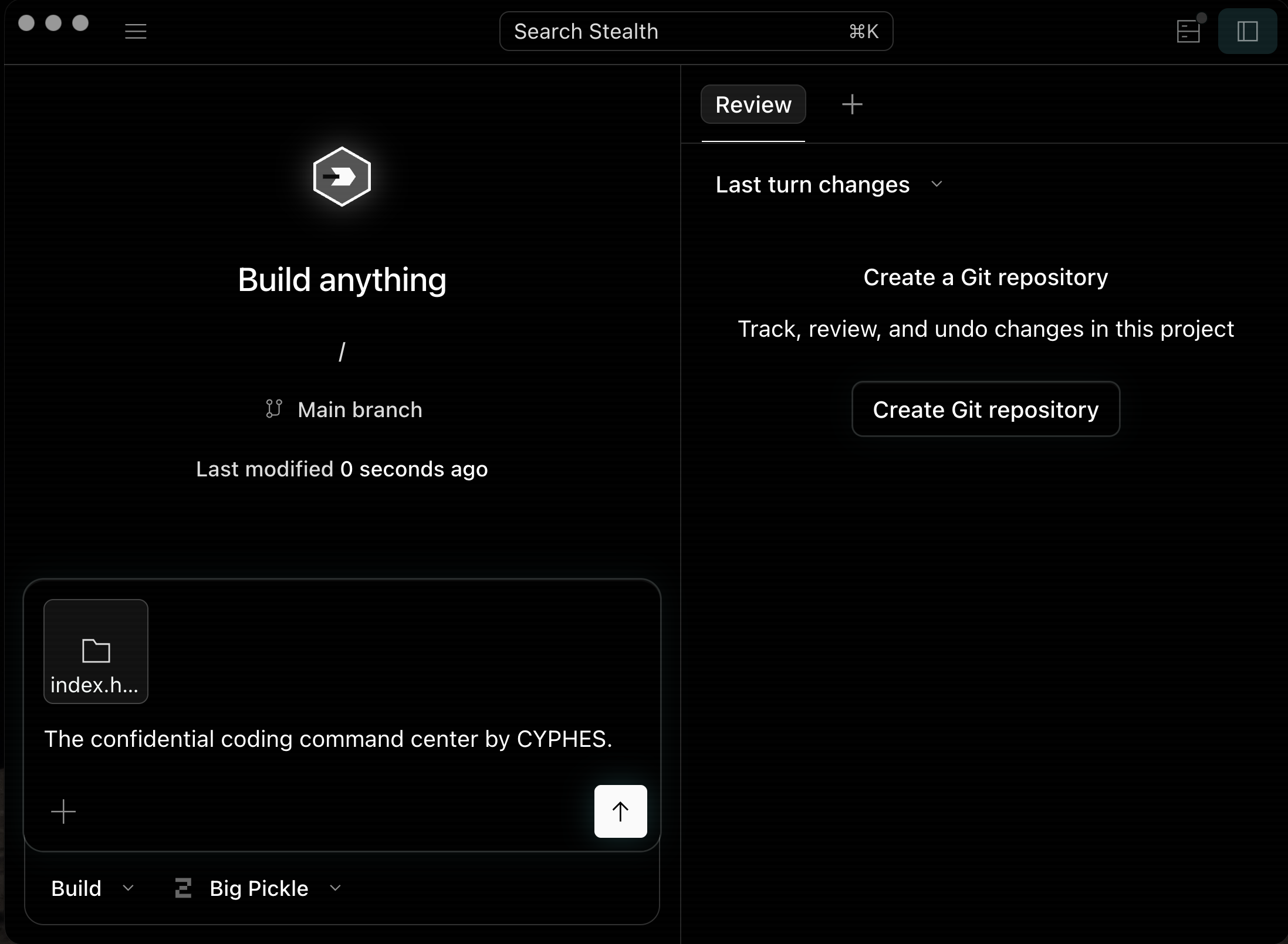 Stealth terminal interface